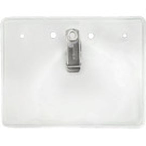 Horizontal Brady Clothing-Friendly™ Clip Convention Size Badge Holder - IDenticard.com