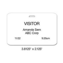 Non-Expiring Visitor Badge - Slotted, Thermal Printable (Box of 1000) - IDenticard.com