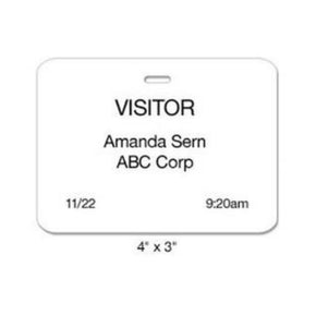 Non-Expiring Visitor Badge - Slotted, Thermal Printable (Box of 1000) - IDenticard.com