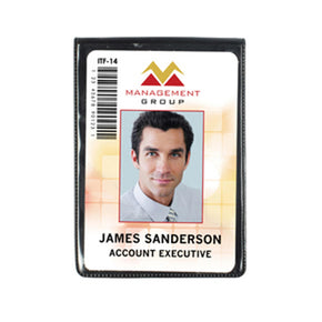 Vinyl Vertical Magnetic Badge Holder, 2-3/4" x 3-7-8" - IDenticard.com