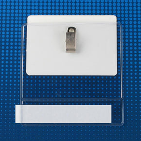 Premium Vinyl Horizontal Clip-on Display Holder, 4" x 3" - IDenticard.com