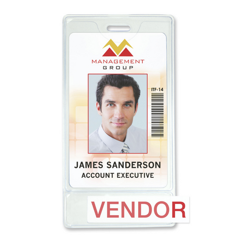 Flexible Badge Holder with Title Slot, Event Size