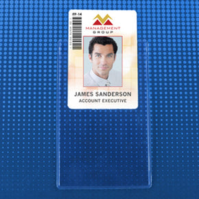 Premium Vinyl Vertical Credential Holder [3" x 5"] - IDenticard.com
