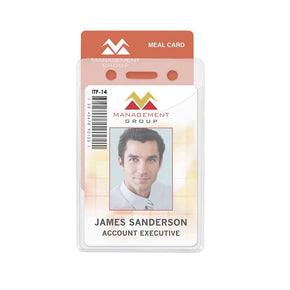 Premium Flexible Two-Pocket Badge Holder, Credit Card Size