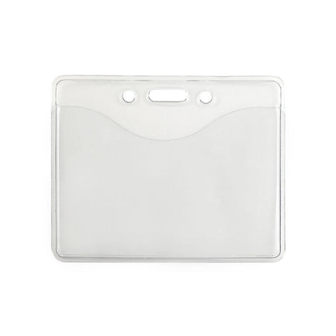 Premium Flexible Two-Pocket Badge Holder, Credit Card Size