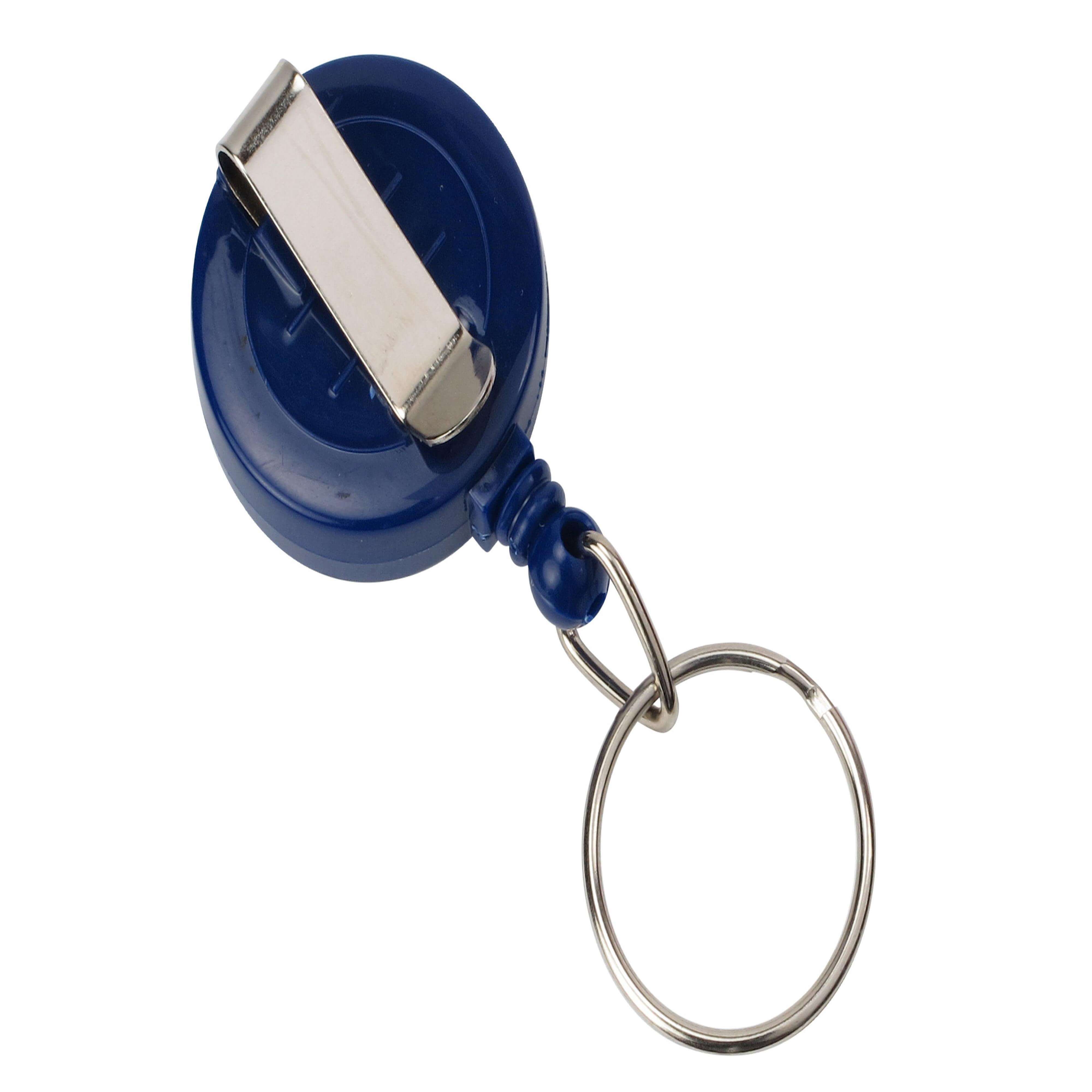  Blue Id Badge Holder, Badge Reel Retractable Keychain