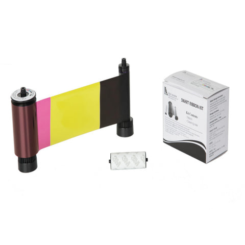 YMCKO Half-Card Printer Ribbon with Cleaning Roller (SMART 31 & 51)