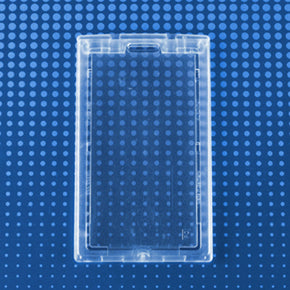 Rigid Vertical Locking Multi-Card Badge Holder, Credit Card Size