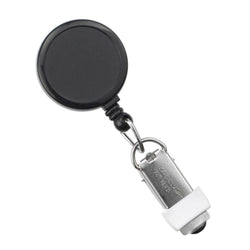 Max Label Black Badge Reel with Card Clamp - IDenticard.com