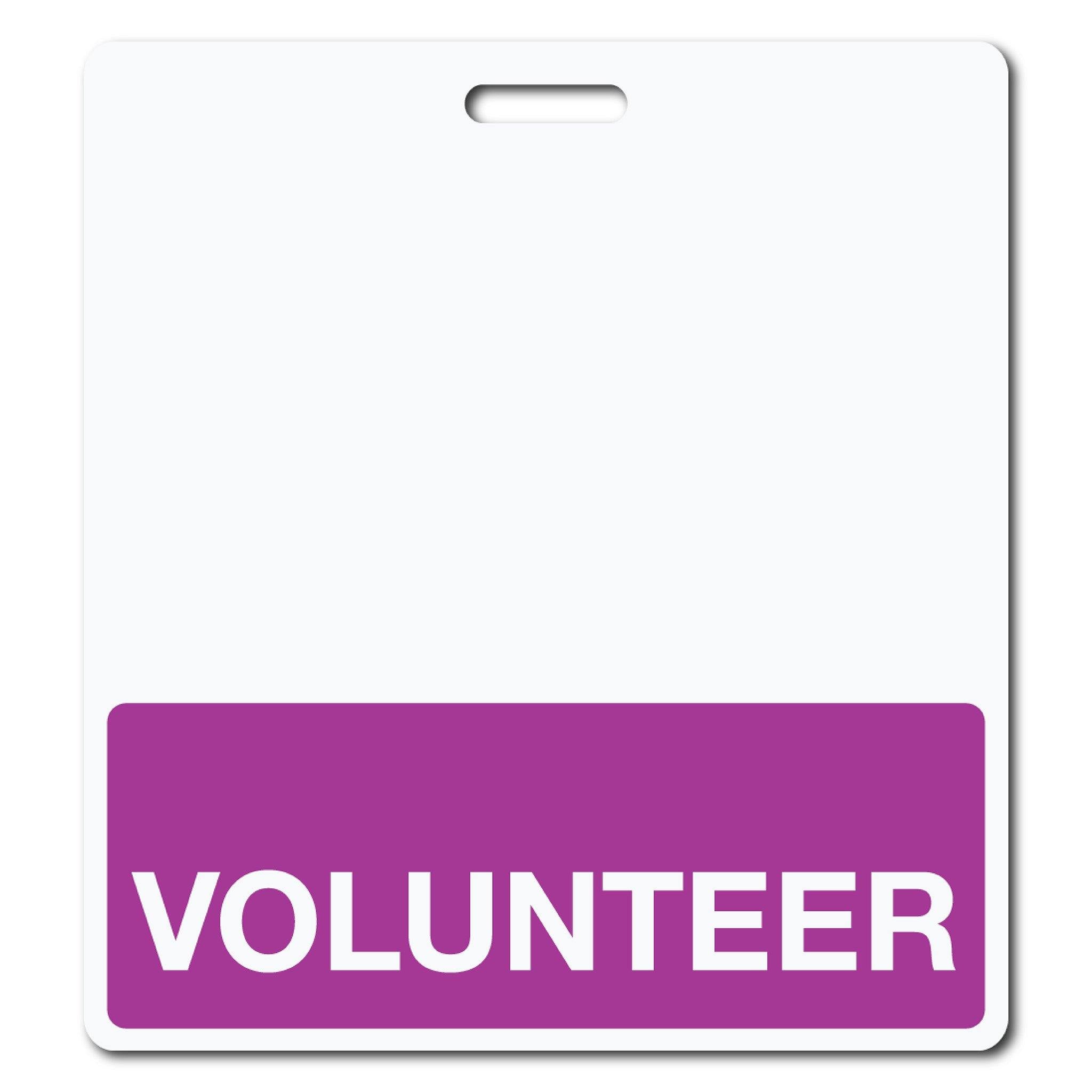 Custom Volunteer Badge Clip or Lanyard Event Logo