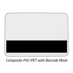 30 mil 60/40 Composite PVC PET Card with Barcode Mask (CR80/Credit Card Size) - IDenticard.com