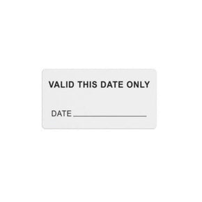 TIMEtoken Expiring Visitor Badge FRONT - Pre-Printed "VALID DATE" (Box of 1000) - IDenticard.com