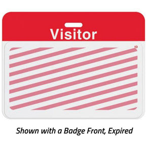 Large Expiring Visitor Badge BACK - Pre-Printed Title (Box of 1000) - IDenticard.com