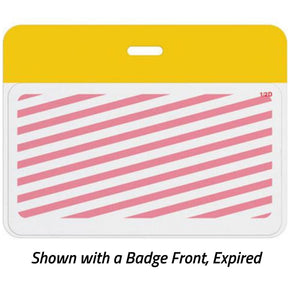 Large Expiring Visitor Badge BACK - Color Bar (Box of 1000) - IDenticard.com