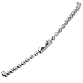 Nickel-Plated Steel Beaded Neck Chain, Length 36" - IDenticard.com