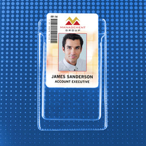 Clear Vertical Pocket Protector — Government Size - IDenticard.com