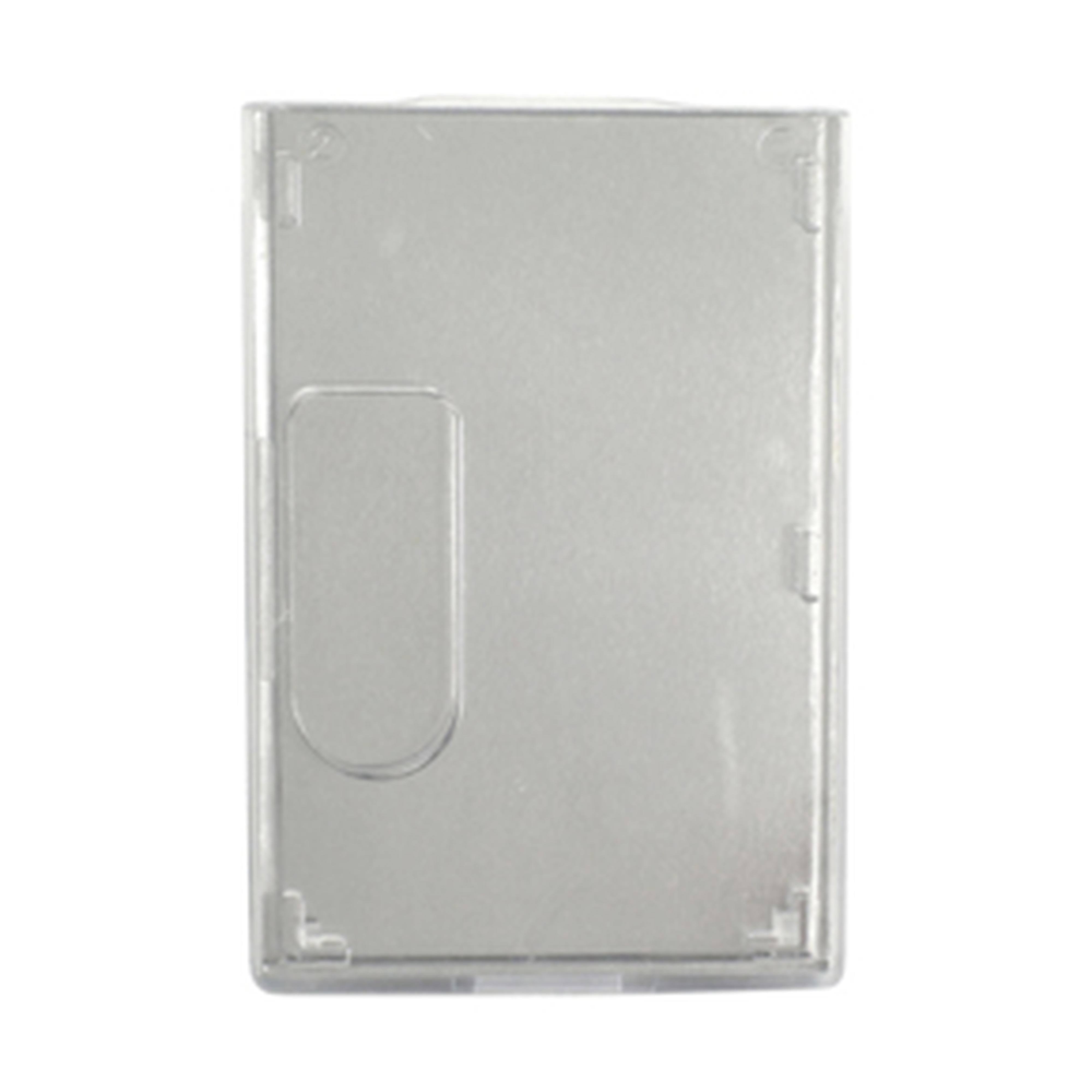 Transparent Horizontal Plastic ID Card Badge Holder Cover