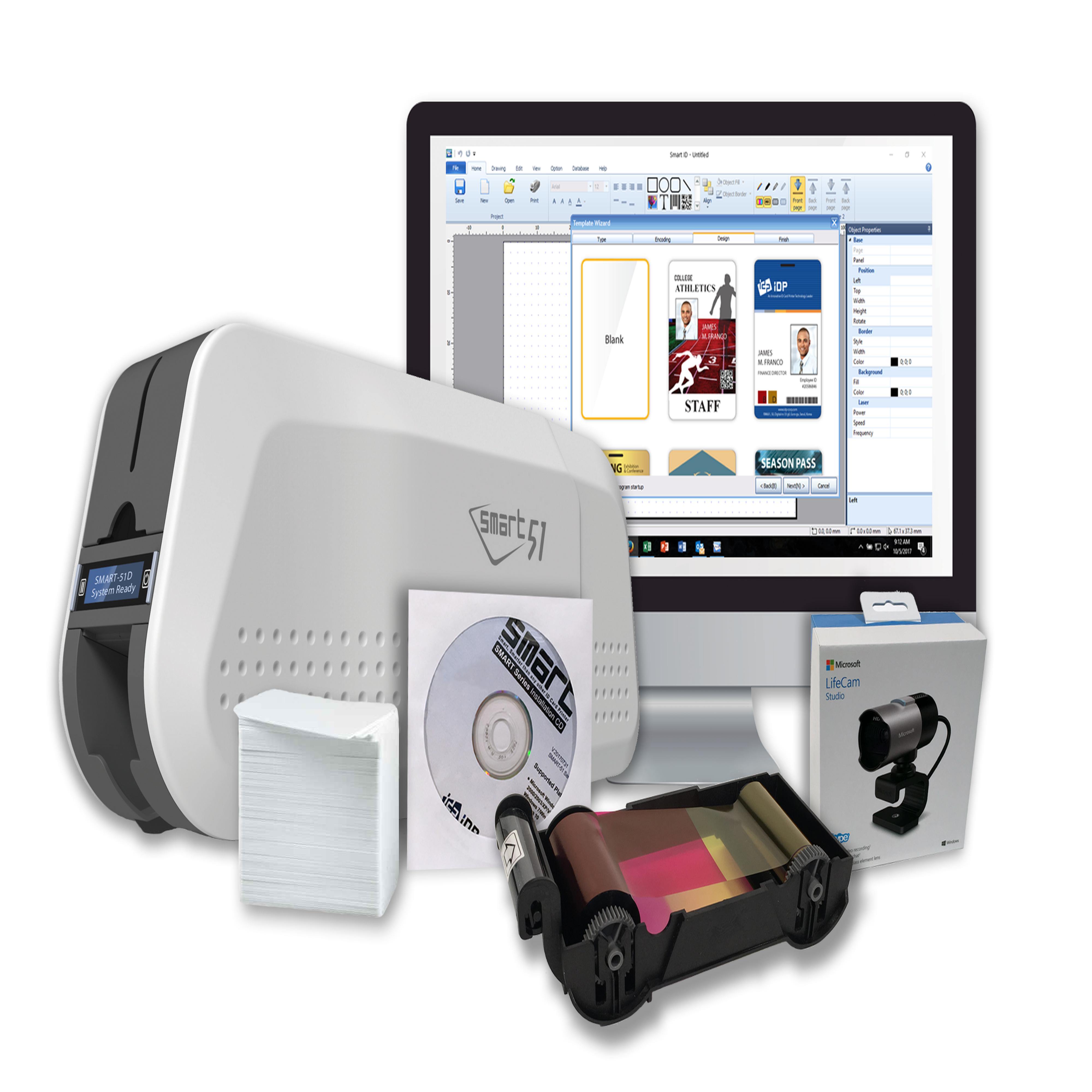Plastic top card printer
