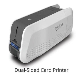 Magicard Pronto100 Single Side ID Card Printer & Supplies Package Badge  Maker Machine (3100-0001) (Standard Package w/Web Camera)