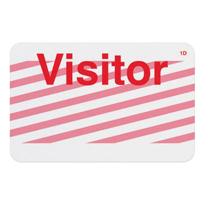 Expiring Adhesive Visitor Badges - Pre-Printed Title, Hand-Writable (Box of 500) - IDenticard.com