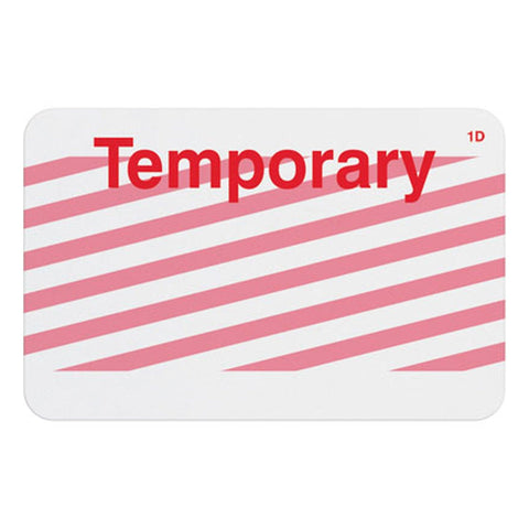 TEMPbadge® Expiring Adhesive Visitor Badges - Pre-Printed Title, Hand-Writable (Box of 500)