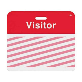 Expiring Slotted Visitor Badges - Pre-Printed "VISITOR", Hand-Writable (Box of 500) - IDenticard.com