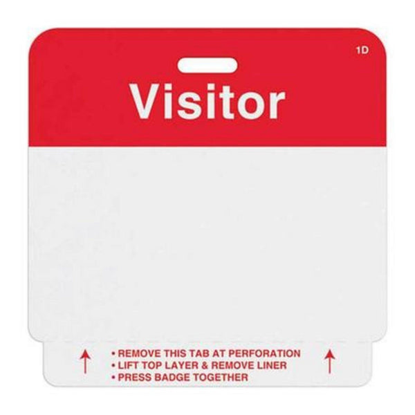 Visitor Card Ribbons Expiring Slotted Visitor Badges [Pre-Printed