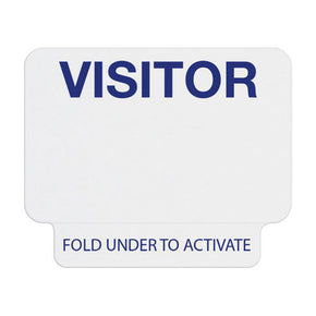 Tabbed Expiring Visitor Badge, Pre-Printed "VISITOR", Hand-Writable (Box of 500) - IDenticard.com