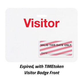 TIMEtoken Large Expiring Visitor Badge BACK - "VISITOR" (Box of 1000) - IDenticard.com