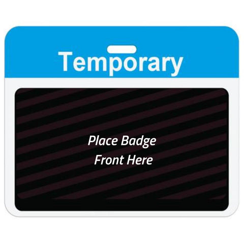 TEMPbadge® Large Expiring Visitor Badge BACK - Pre-Printed Title (Box of 1000)