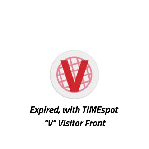 TIMEspot Expiring Visitor Badge Spot BACK (Box of 1000)