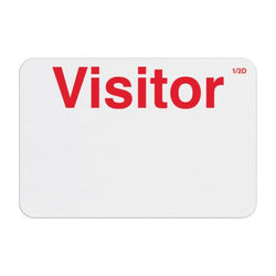 Expiring Visitor Badge FRONT- Pre-Printed Title, Hand-Writable (Box of 1000) - IDenticard.com