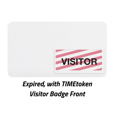 TIMEtoken Expiring Visitor Badge BACK (Box of 1000)
