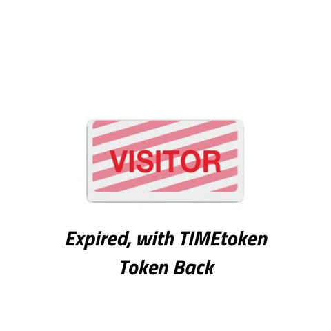 TIMEtoken Expiring Visitor Badge FRONT - Pre-Printed Title (Box of 1000)
