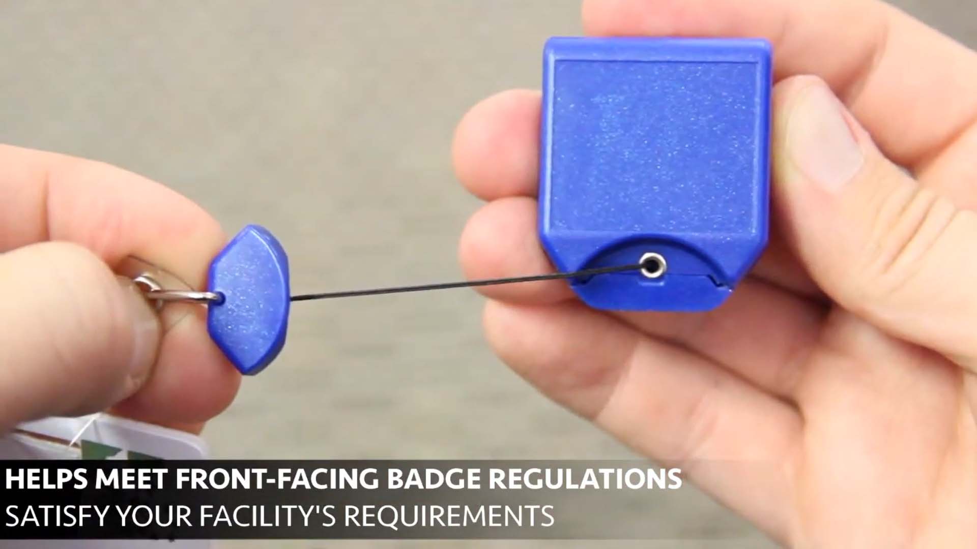 Non-Magnetic Round ID Retractable Badge Reel with Plastic Clip, MRI Safe, Twist Free (24 Cord) Metallic Blue
