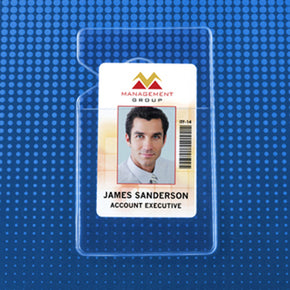 Clear Vinyl Vertical Hangtag Holder, 2.63" x 3" - IDenticard.com