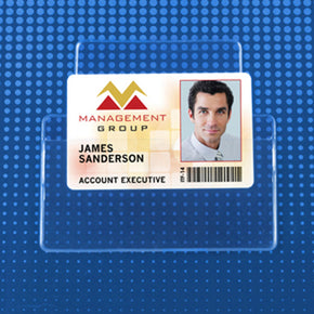 Clear Vinyl Horizontal Hangtag Holder, 3.75" x 2" - IDenticard.com