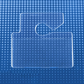 Clear Vinyl Horizontal Hangtag Holder, 3.75" x 2" - IDenticard.com