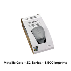 Metallic Gold Printer Ribbon (Zebra ZC Series, 1,500 Imprints) - IDenticard.com