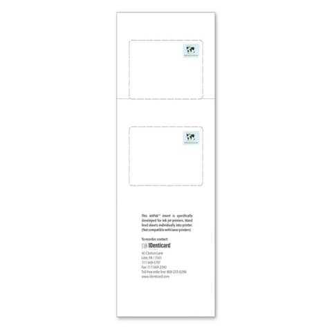 Jetpak™ ID Credential Paper, Single-Core, CR80 Credit Card Size Sheet, IDentiGuard (10 Mil)