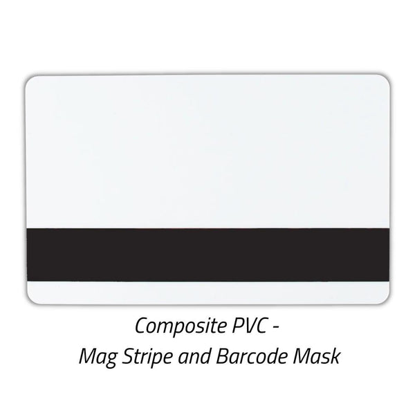 30 mil 60/40 Composite PVC PET Card - Magnetic - Barcode Mask