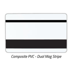 30 mil Composite PVC PET Card with Dual HiCo Magnetic Stripes (CR80/Credit Card Size) - IDenticard.com