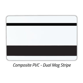 30 mil Composite PVC PET Card with Dual HiCo Magnetic Stripes (CR80/Credit Card Size) - IDenticard.com