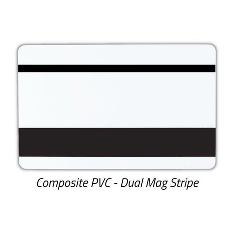 30 mil Composite PVC PET Card with Dual HiCo Magnetic Stripes (CR80/Credit Card Size)