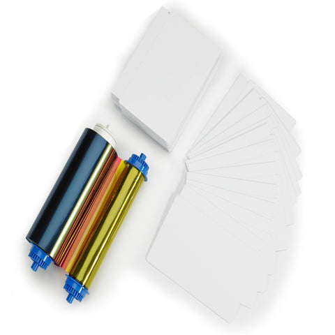 Zebra ZC10L Media Kit, 400 PVC Cards and YMCO Ribbon